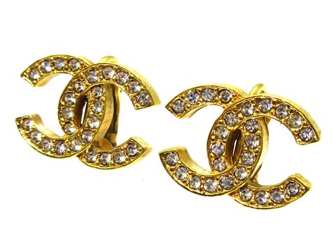 chanel earrings cc logo gold|authentic chanel cc logo earrings.